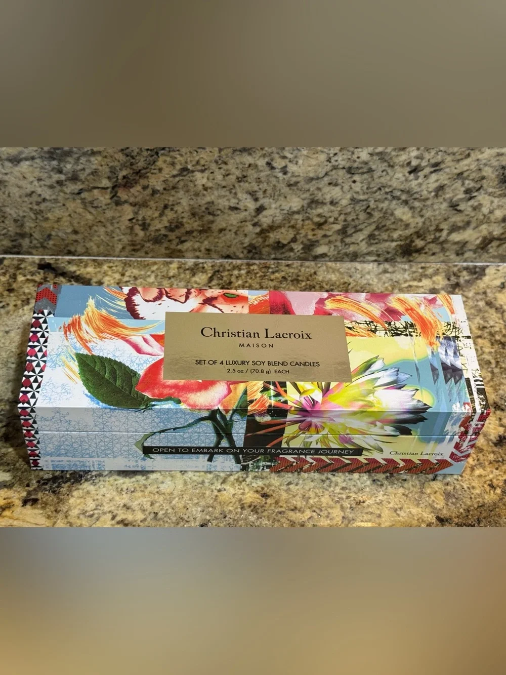Christian Lacroix Set of Votive Candles New in box gift set 4 piece